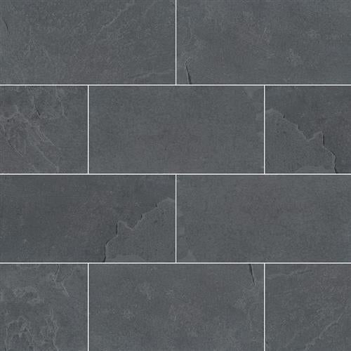 Montauk Black in Montauk Black - Subway 3x6 Natural Stone
