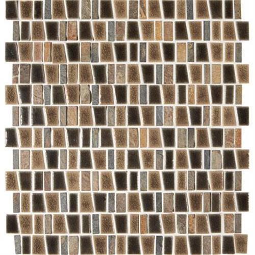 Midpark Mosaics In Bark Mosaic (Trapezoid 1"Xrandom) - 12X12