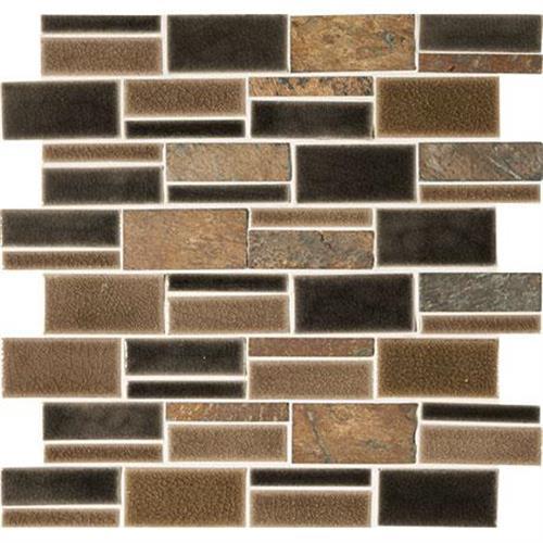 Midpark Mosaics In Bark Mosaic (Rectangle 3"Xrandom) - 13X12