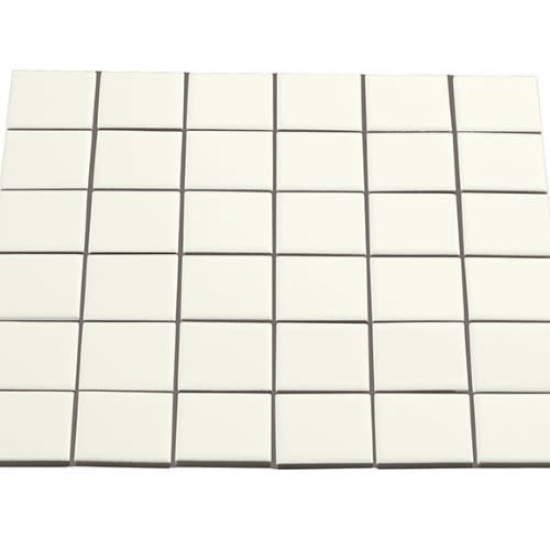 Multiplier In White Square Mosaic 2"X2" Matte