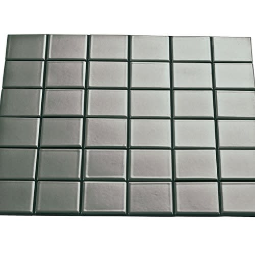 Multiplier In Grey Square Mosaic 2"X2" Gloss