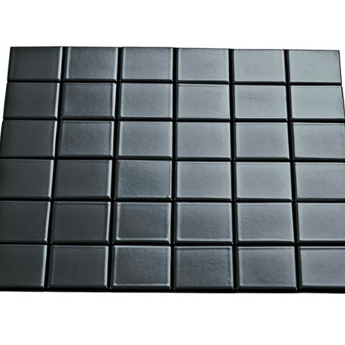Multiplier In Dark Grey Square Mosaic 2"X2" Gloss