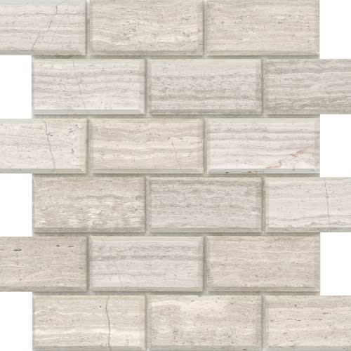 Metro In Cream 2" X 4" Bevel Mosaic