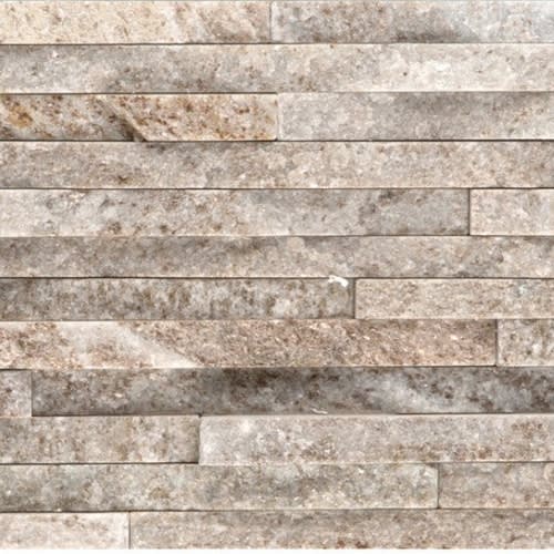 SLATE, QUARTZITE & SANDSTONE in Cream Gold Quartzite - Flamed Mini Stacked 6" X 24" Natural Stone