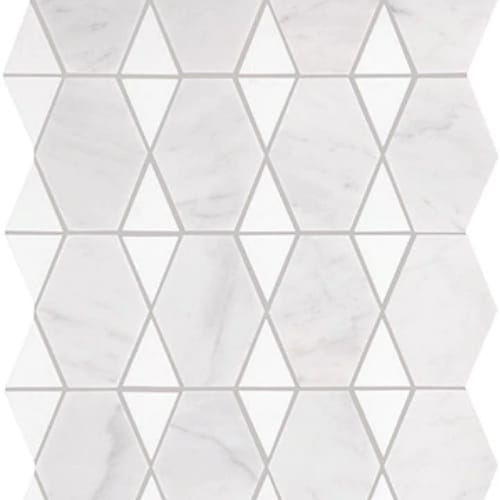 Perfit Mosaix in Saran White & Thassos Reverse Tile