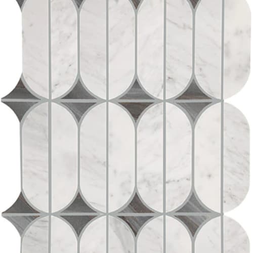 Perfit Mosaix in Ashen Palissandro & Carrara Wh Spring Tile