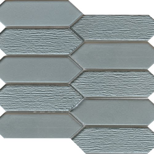 Picket in Blue 11" X 12" Mosaic Mesh Tile