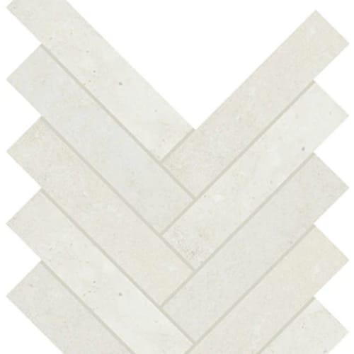 Rekindle In White Herringbone