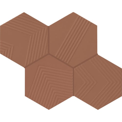 Rhyme And Reason In Warm Terracotta Hexagon