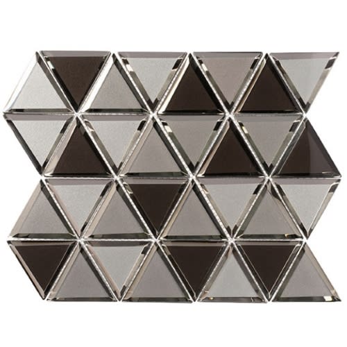 Pinwheel Collection in Rhino Wind Glass Tile