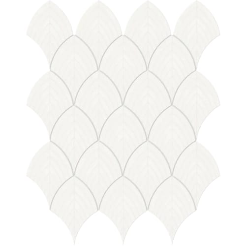 S-Series in Canvas White Scallop Tile