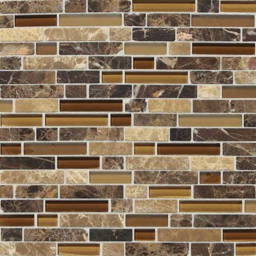 Stone Radiance&Trade; In Butternut Emperador Random Mosaic Blend