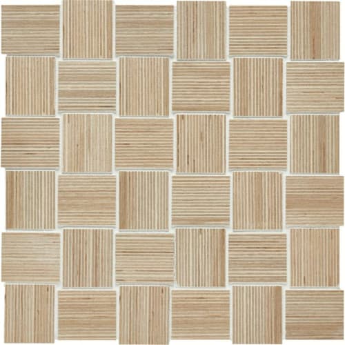 Shibusa in Crema Basketweave Mosaic Tile