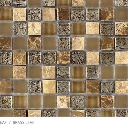 Stone, Glass & Metal Leaf In Brass Leaf