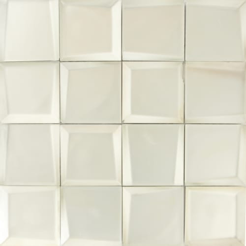 Sideview Glass in Silver 3"x3" Matte Glass Tile