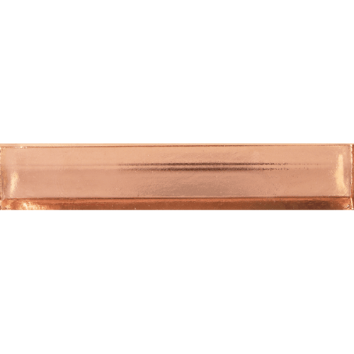 Sideview Glass in Copper 1"x6" Polished Glass Tile
