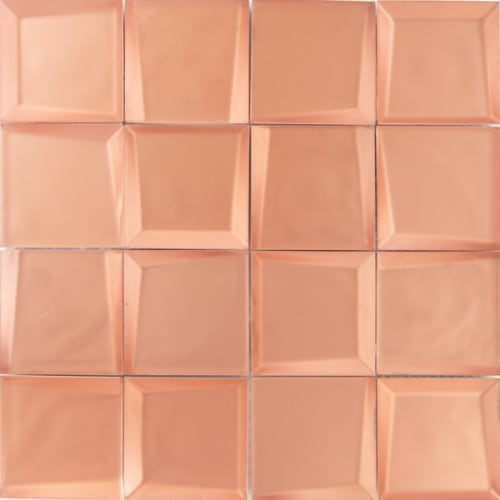 Sideview Glass In Copper 3"X3" Matte