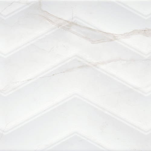 Sculpture in Oro Chevron 13" X 36" Tile