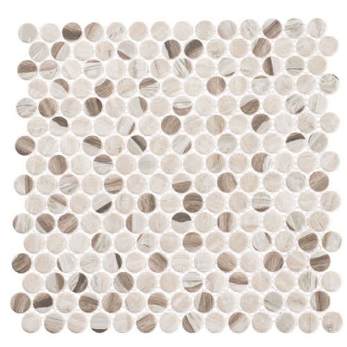 Pixels Collection in Speckled Taupe Glass Tile