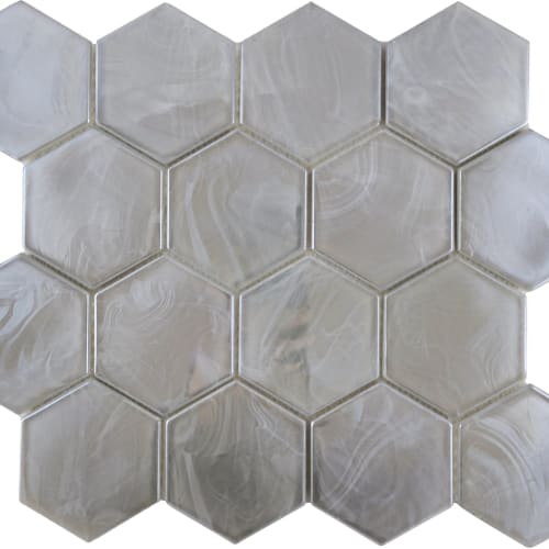 Splash In Silver / 3" Hex