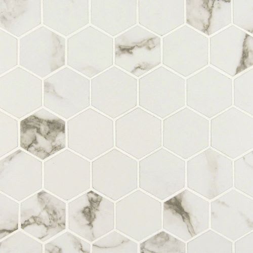 Pietra In Statuario 2” Hexagon Matte