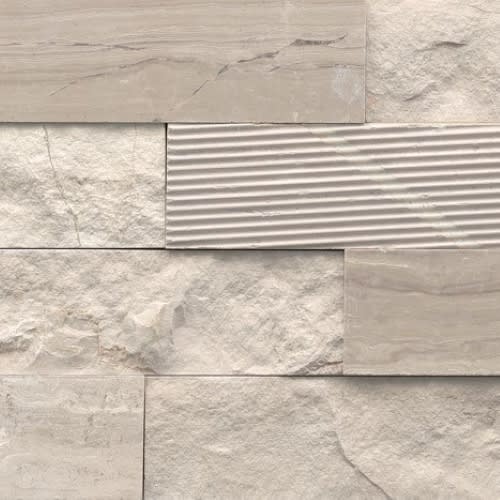 Structure in Structure 3d Ledger Cream (Limestone) 6ù X 24ù Natural Stone
