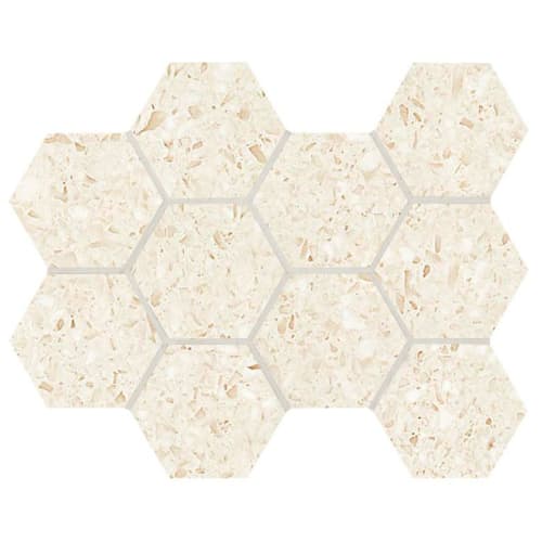 Terrazo in Cream Hex Tile