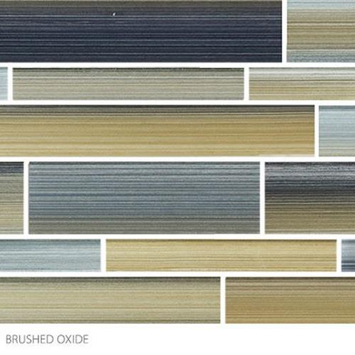 Translucent Fresco Glass in Brushed Oxide Glass Tile