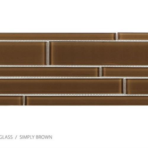 Translucent Clear Glass in Simply Brown Glass Tile