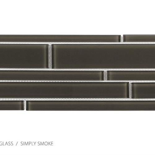 Translucent Clear Glass in Simply Smoke Glass Tile