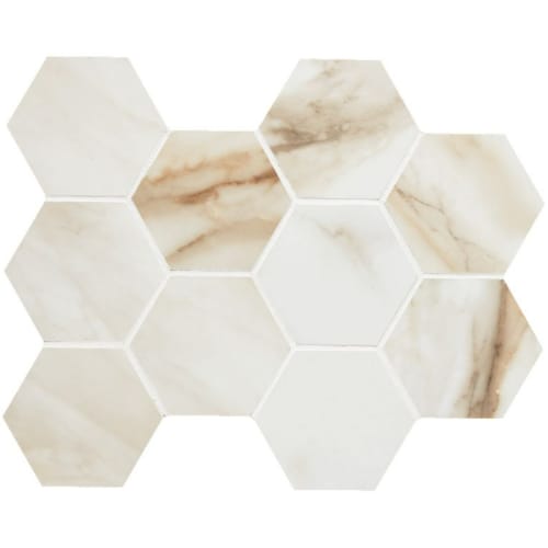 Tru Marmi in Gold Hex Tile