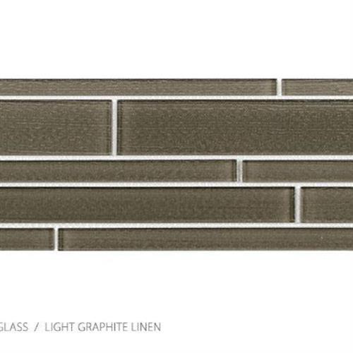 Translucent Linen in Graphite Linen - 2x12 Glass Tile