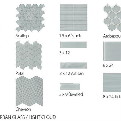 Translucent Urban Glass In Light Cloud - Scallop
