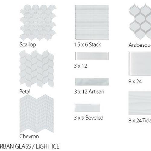 Translucent Urban Glass In Light Ice - Brick