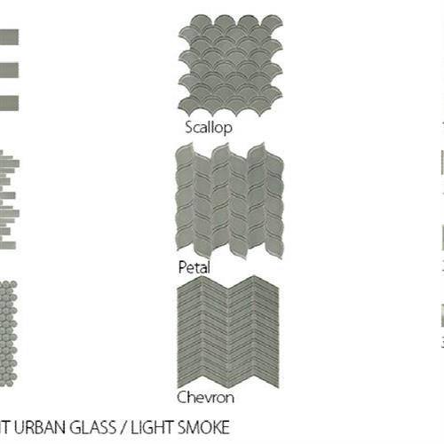 Translucent Urban Glass in Light Smoke - Penny Glass Tile