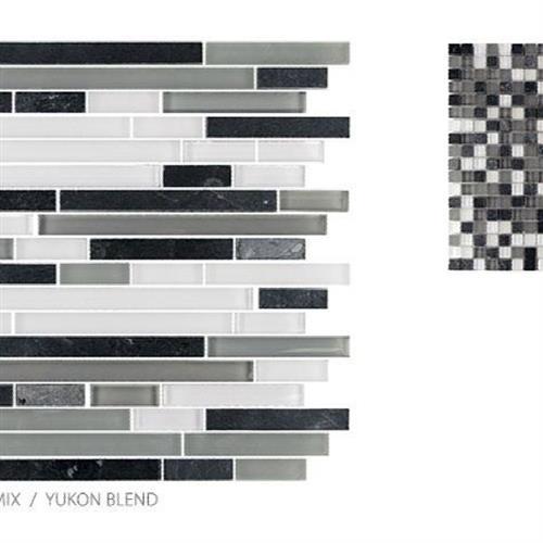 Glass & Slate in Yukon Blend - Mosaic Glass Tile