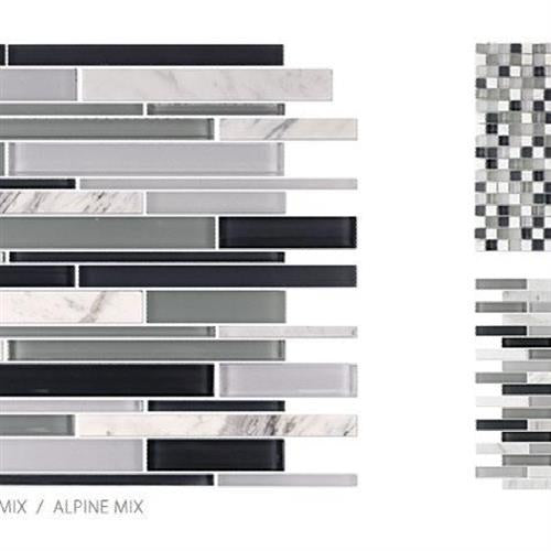 Glass & Stone In Alpine - Brick Mosaic