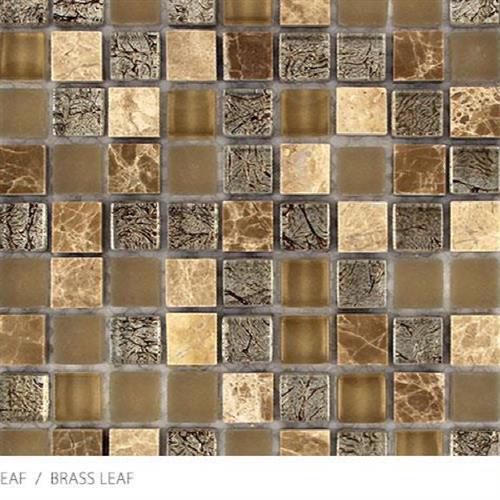 Stone, Glass & Metal Leaf In Brass Leaf - Mosaic