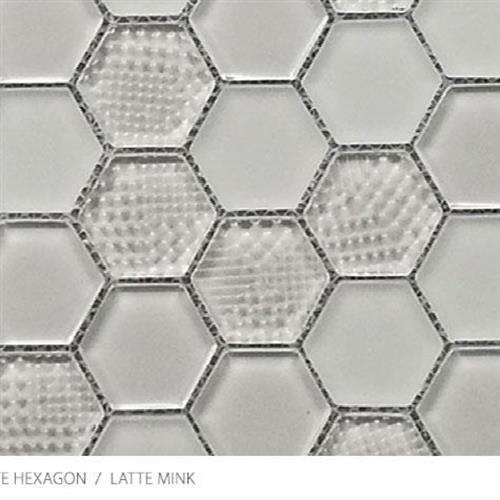Textured Gloss & Matte Hexagon In Latte Mink