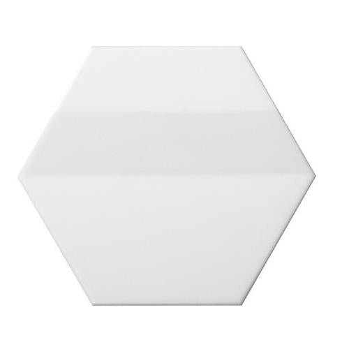 Code In White Hexagon 3D 6"X7"