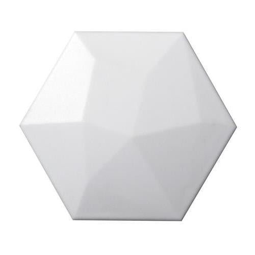 Code In White Hexagon High 6"X7"
