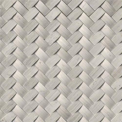 White Oak in White Oak - Arched Herringbone Natural Stone