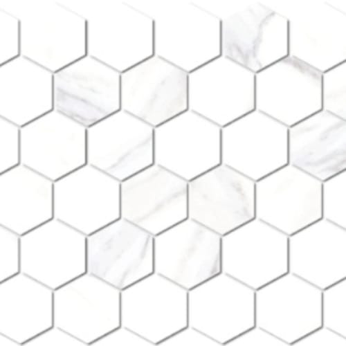 Andrea in Calacatta - 2x2 Hexagon Mosaic Tile