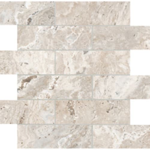 Antique Onyx in Sand Stone - 2x6 Brick Mosaic Tile