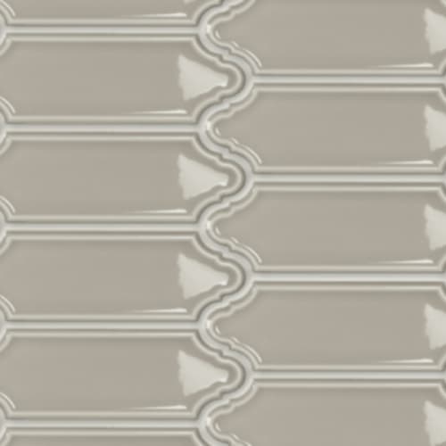 Baroque in Grigio - 2x6 Elongated Arabesque Tile