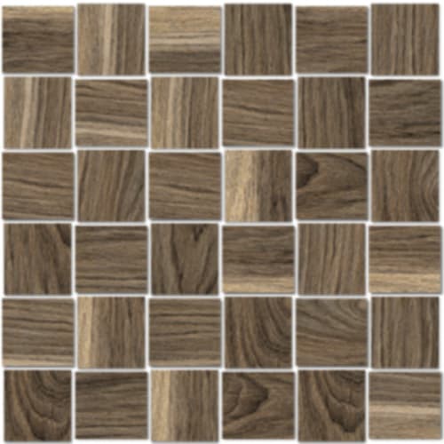 Belize Plank in Exotic Brown - 2x2 Basketweave Mosaic Tile