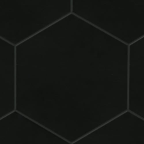Brio in Black - 8.5x10 Hexagon Tile