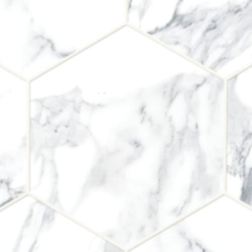 Brio in Marble White - 8.5x10 Hexagon Tile