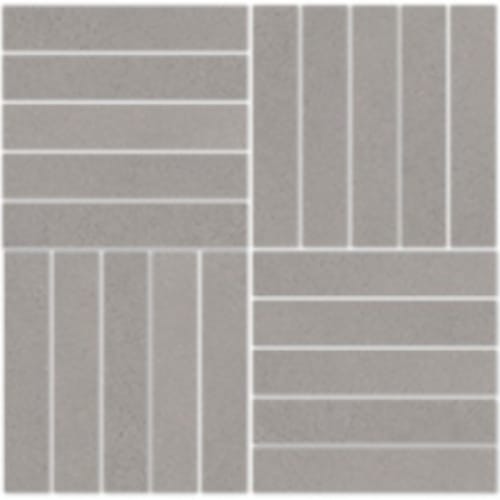 Color Blok In Mist Grey - 1X6 Parquet Mosaic