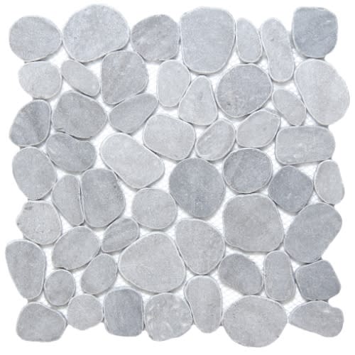 Cultura In Silver 12" X 12" Pebble On Mesh